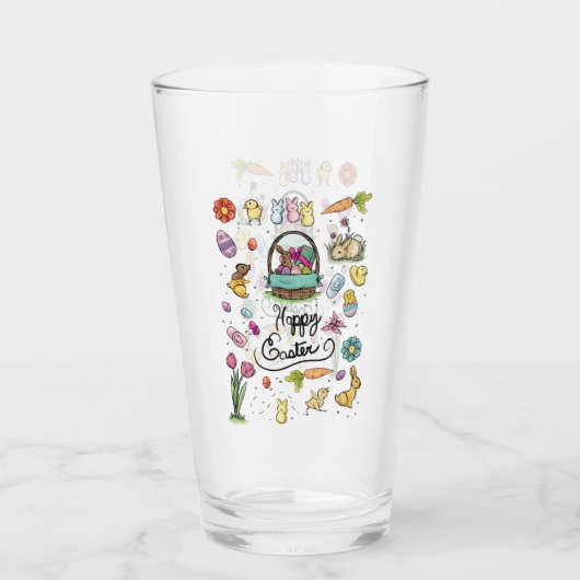 Happy Easter Art Glas (Voorkant)