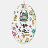 Happy Easter Art Keramisch Ornament (Links)
