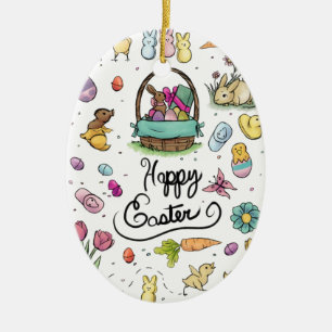 Happy Easter Art Keramisch Ornament