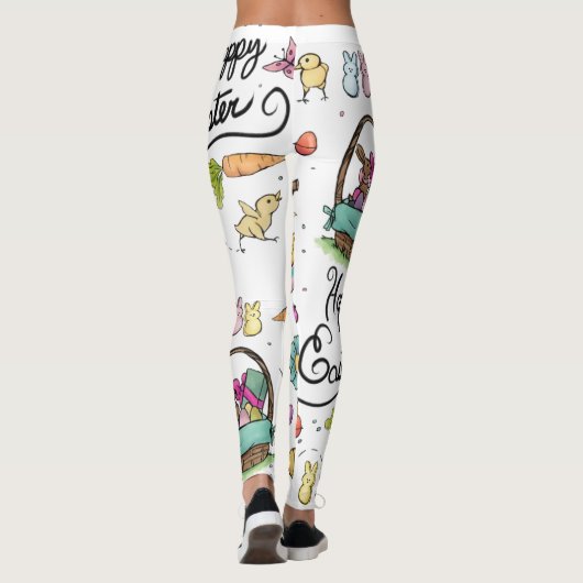 Happy Easter Art Leggings (Achterkant)