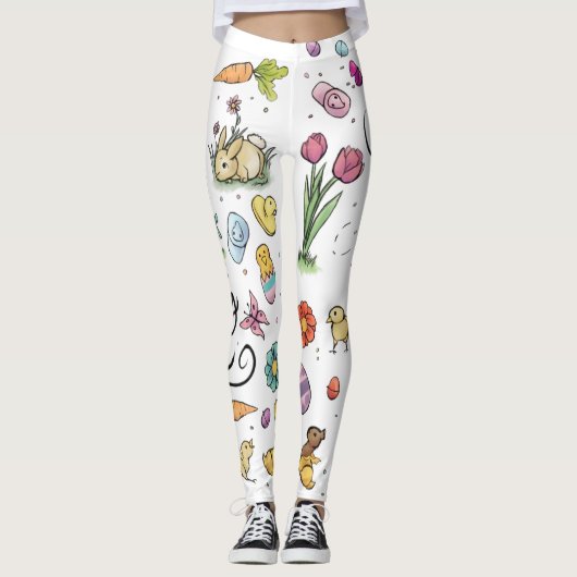 Happy Easter Art Leggings (Voorkant)