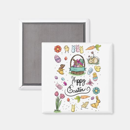 Happy Easter Art Magneet (Voorkant / Achterkant)