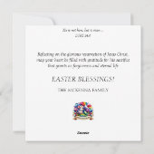 Happy Easter Art Nouveau Glas in lood Vlinders Feestdagenkaart (Achterkant)