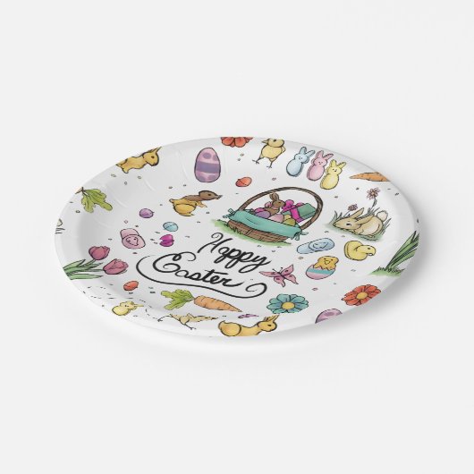 Happy Easter Art Papieren Bordje (Gekanteld)