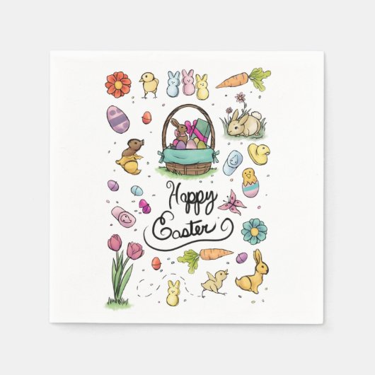 Happy Easter Art Servet (Voorkant)
