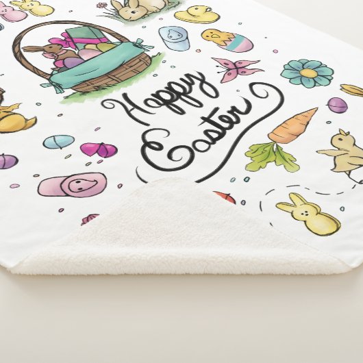 Happy Easter Art Sherpa Deken (3/4)