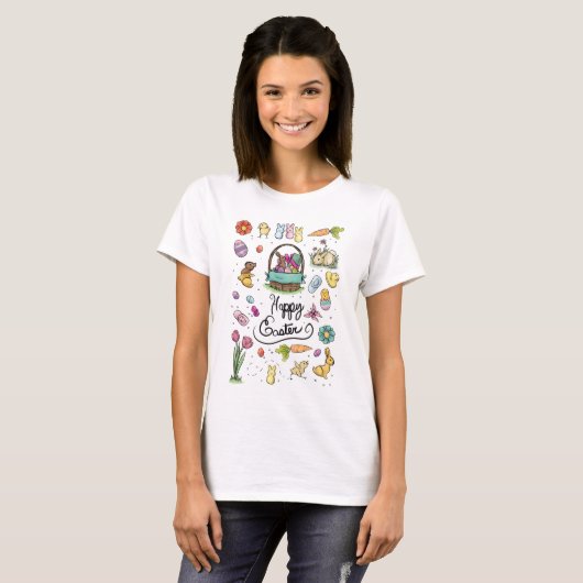 Happy Easter Art T-shirt (Voorkant volledig)