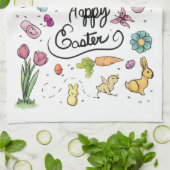 Happy Easter Art Theedoek (Gevouwen)