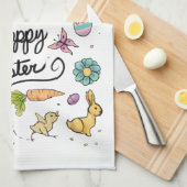 Happy Easter Art Theedoek (Quarter Fold)