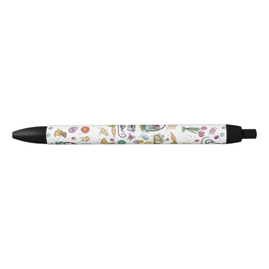Happy Easter Art Zwarte Inkt Pen (Voorkant)