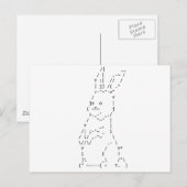 Happy Easter ASCII Bunny Art Feestdagenkaart (Voorkant / Achterkant)
