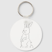 Happy Easter ASCII Bunny Art Sleutelhanger (Voorkant)