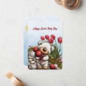 Happy Easter Baby Boy Notitiekaartje (Voorkant / Achterkant in situ)