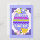 Happy Easter Baby Chick Faux Felt Texture (Voorkant)