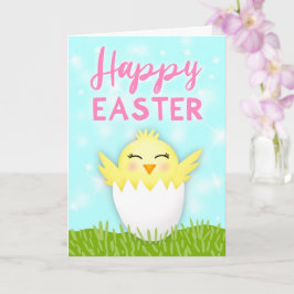 Happy Easter Baby Chick Groet Kaart