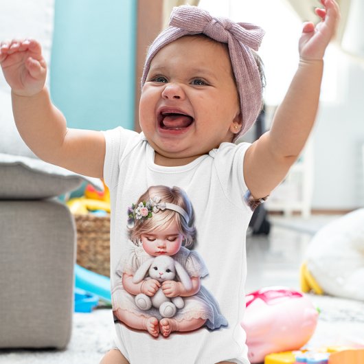 Happy Easter Baby Girl Romper