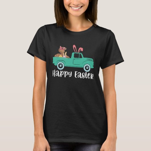 Happy Easter Ball Python Bunny Riding Truck Boys T T-shirt (Voorkant)