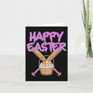 Happy Easter Baseball Bat Ice Cream Drip met Ei Kaart