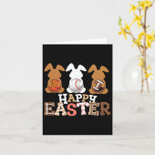 Happy Easter Baseball Football Basketbal Bunny Ra Kaart (Gele Bloem)