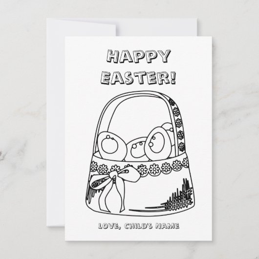 Happy Easter Basket Colour Page (Voorkant)