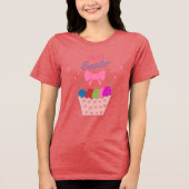 Happy Easter Basket Pink Bow Women's T-Shirt (Voorkant)
