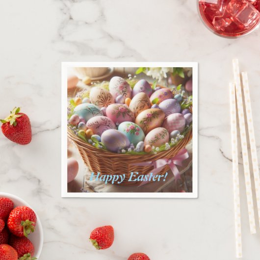 Happy Easter Basket van Easter Eggs Servet (Insitu)