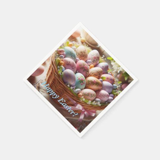 Happy Easter Basket van Easter Eggs Servet (Hoek)