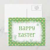 Happy Easter Basket Weave Feestdagenkaart (Voorkant / Achterkant)