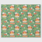 Happy Easter Baskets Spring Flowers Cadeaupapier (Vlak)