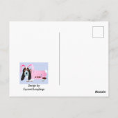 Happy Easter Basset Hound Easter Bunny Briefkaart (Achterkant)