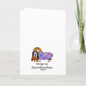 Happy Easter Basset Hound Easter Bunny Kaart (Achterkant)