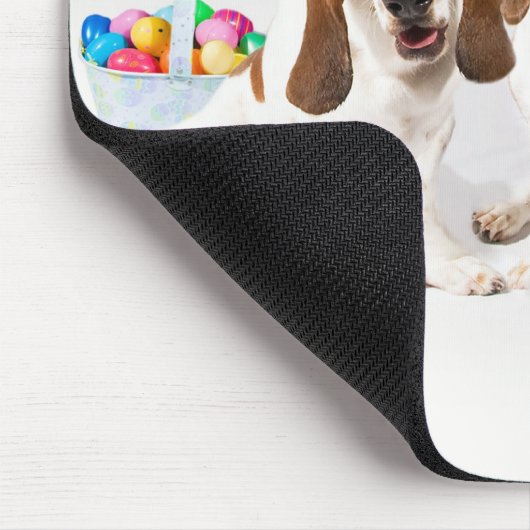 Happy Easter Basset Mousepad Muismat (Hoek)