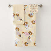 Happy Easter Beagle Honden Bad Handdoek (Insitu)