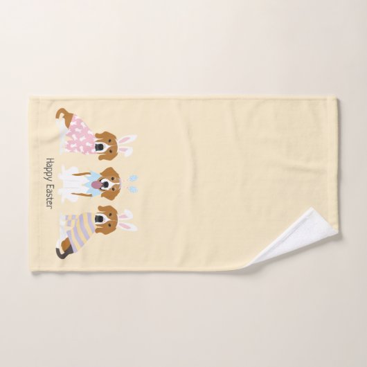 Happy Easter Beagle Honden Bad Handdoek (Handdoek)