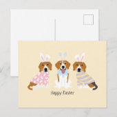 Happy Easter Beagle Honden Briefkaart (Voorkant / Achterkant)