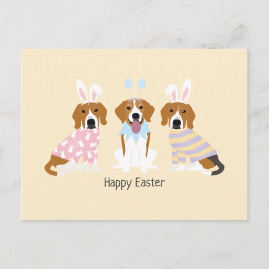 Happy Easter Beagle Honden Briefkaart (Voorkant)