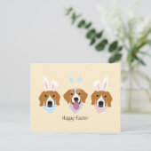 Happy Easter Beagle Honden Briefkaart (Staand voorkant)