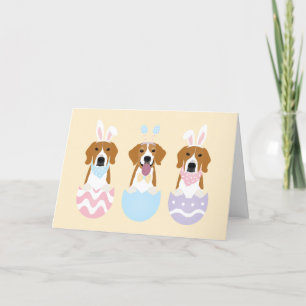 Happy Easter Beagle Honden Feestdagen Kaart