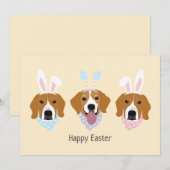 Happy Easter Beagle Honden Feestdagenkaart (Voorkant / Achterkant)