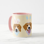 Happy Easter Beagle Honden Mok (Voorkant links)
