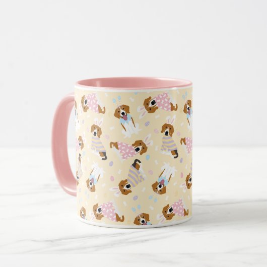 Happy Easter Beagle Honden Mok (Voorkant links)