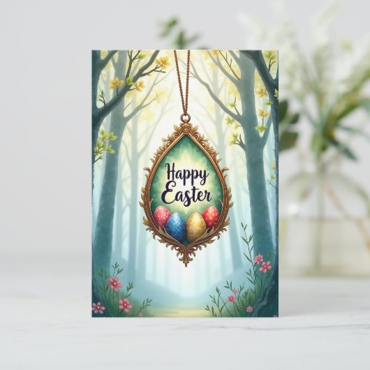 Happy Easter Bedankkaart (Staand voorkant)