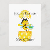 Happy Easter Bee Blessed Cartoon Briefkaart (Voorkant)