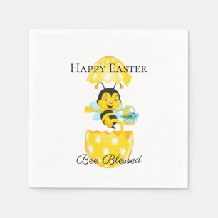 Happy Easter Bee Blessed Cartoon Servet