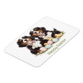 Happy Easter Berner Mountain Dogs Easter Eggs Magneet (Linkerzijde)
