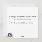 Happy Easter Bible Verse Waterverf Floral Feestdagenkaart (Achterkant)