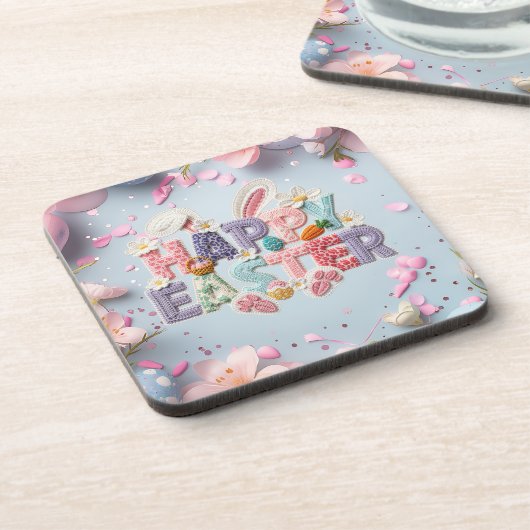 Happy Easter  Bier Onderzetter (Linkerzijde)