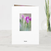 Happy Easter bijbel Verse Roze Tulieren Feestdagen Kaart (Achterkant)