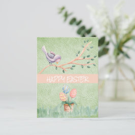 Happy Easter Bird op een Branch Briefkaart