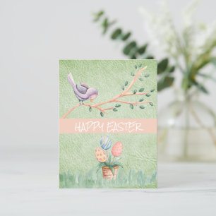 Happy Easter Bird op een Branch Briefkaart